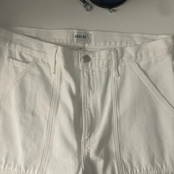 Agolde Cooper high-rise denim cargo pants - Picture 4 of 6